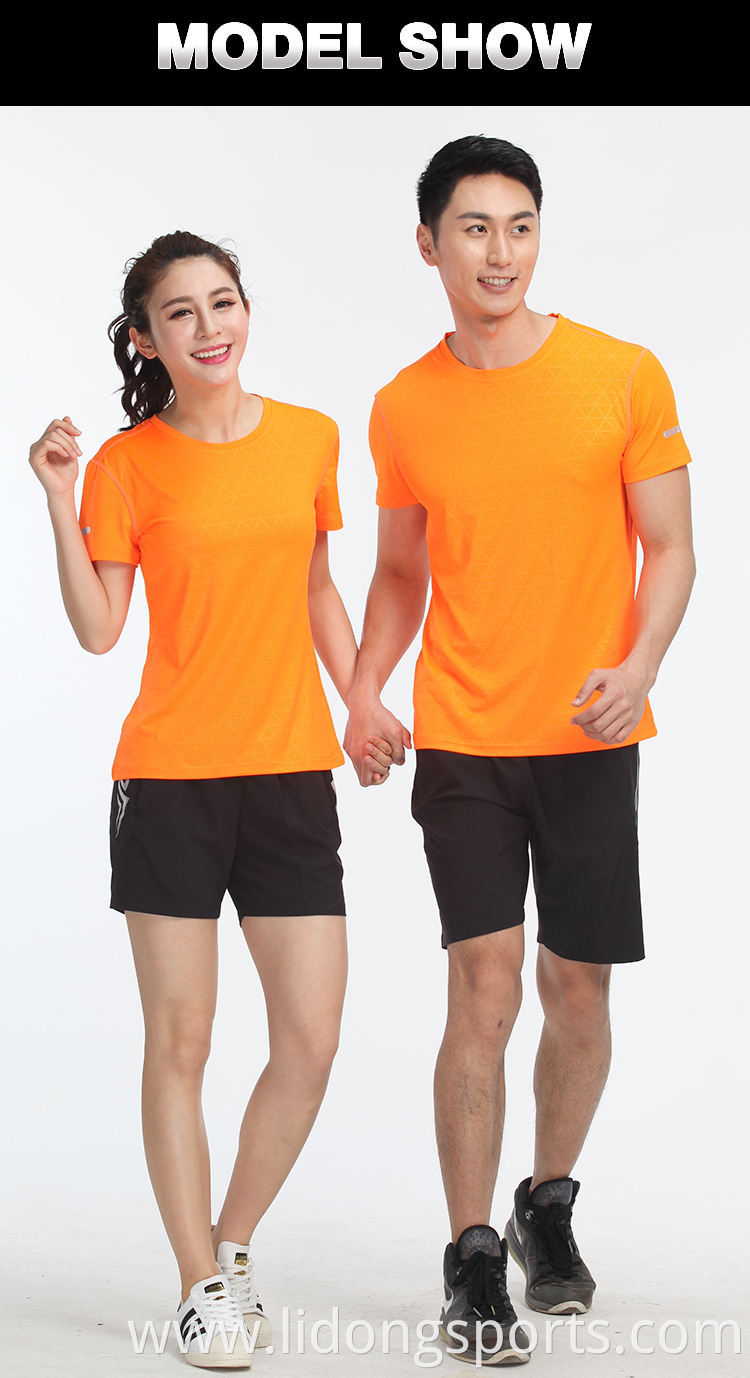 Quick dry O-neck plain shirt unisex running/baseball/soccer sports tshirt